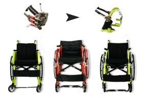 Elektrické koloběžky, elektrické tříkolky Přídavný pohon pro invalidní vozík, Elektrický pohon invalidního vozíku EL-KO Black Elektrické koloběžky, elektrické tříkolky