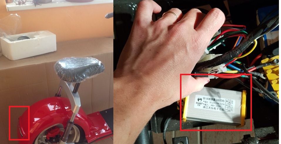 Elektrické koloběžky, elektrické tříkolky Měnič napětí z 60v na 12v El-ko pro elektrickou koloběžku Elektrické koloběžky, elektrické tříkolky