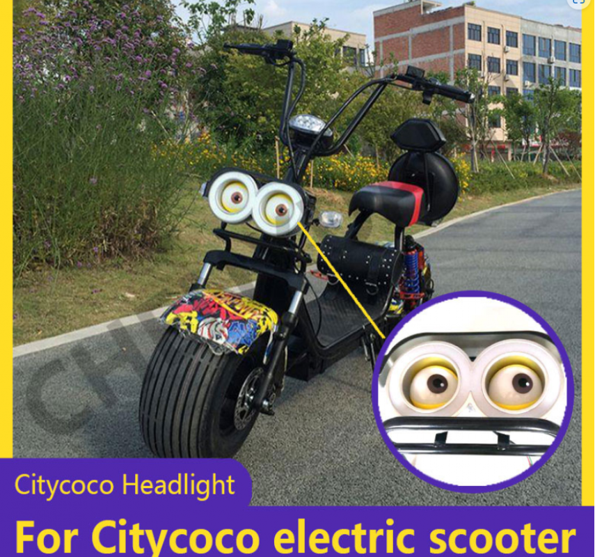 Elektrické koloběžky, elektrické tříkolky Zábavná světla oči s držákem pro skútr City Coco Elektrické koloběžky, elektrické tříkolky