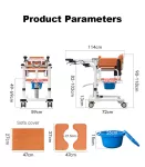 Elektrický skútr, Elektrická tříkolka Elektrická záchodová přesouvací židle, přesouvací židle na WC, záchodová přesouvací židle, hydraulická záchodová židle, elektrická záchodová židle, přesun z postele na toaletu, pomůcka pro seniory WC, kompenzační pomůcka toaleta, židle pro imobilní dlouhý dojezd, silný motor, do terénu, pro seniory