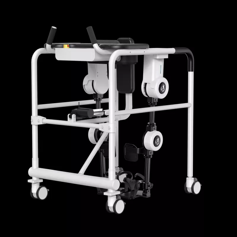 Elektrické koloběžky, elektrické tříkolky Elektrické nohy exoskelet pro imitaci chůzí ochrnuté osoby, mrtvíce, porucha chůze. Elektrické koloběžky, elektrické tříkolky