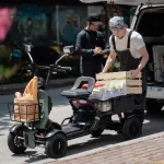 Elektrický čtyřkolový skútr Vancoor 48V / 60V s výkonem 500W–2000W. Stabilní cargo skútr s dojezdem až 160 km a možností výměny motoru i baterie, elektrický čtyřkolový skútr, elektrický cargo skútr, elektrický skútr 48V

