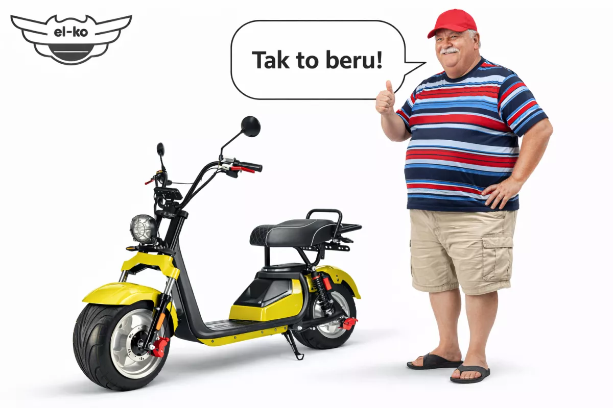 Elektrický skútr, Elektrická tříkolka elektrický skútr s velkou sedačkou, pohodlný elektrický skútr, elektrický skútr do města, elektrický skútr pro seniory, elektrický skútr s komfortním sedadlem dlouhý dojezd, silný motor, do terénu, pro seniory