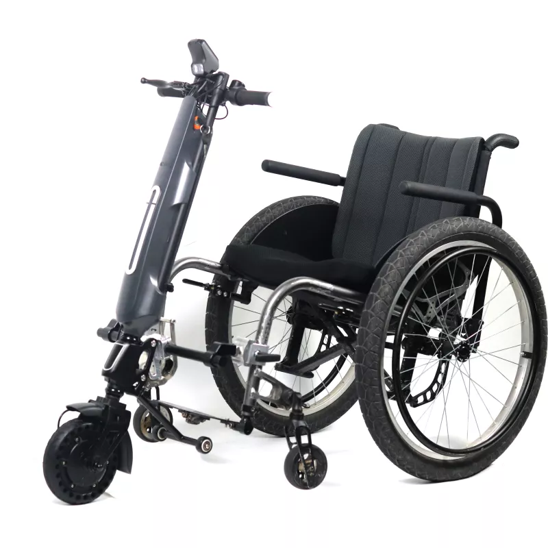 Elektrické koloběžky, elektrické tříkolky Přídavný pohon pro invalidní vozík MIJO 350W, Elektrický pohon invalidního vozíku Black MINI MIJO Elektrické koloběžky, elektrické tříkolky