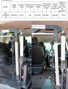 Elektrická plošina a zvedací rameno pro invalidní vozík do auta – ovládání na dálku - 1788556 - 