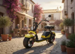 Elektrické koloběžky, elektrické tříkolky elektrický skútr s velkou sedačkou, pohodlný elektrický skútr, elektrický skútr do města, elektrický skútr pro seniory, elektrický skútr s komfortním sedadlem Elektrické koloběžky, elektrické tříkolky