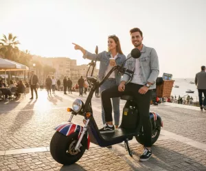 Elektrické koloběžky, elektrické tříkolky Elektrický skútr Sunway T-Max Chopper | 1500 W | elektrický skútr se širokými pneumatikami, elektrický skútr široké pneumatiky, elektrický skútr široká kola, fat tire elektrický skútr, stabilní elektrický skútr, elektrický skútr komfortní jízda Elektrické koloběžky, elektrické tříkolky