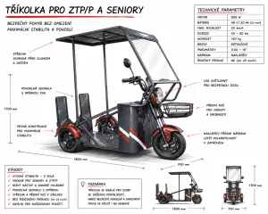 Tříkolky pro ZTP/P a seniory – bezpečný a pohodlný pohyb bez omezení