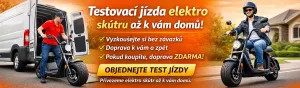 Úžasný Testovací jízda elektro skútru zdarma až k vám domů Nechceme, abyste kupovali naslepo. Elektro skútr není tričko. Je to rozhodnutí na roky.  Proto vám ho přivezeme až domů. Vyzkoušíte. Porovnát