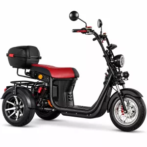 Elektrická tříkolka koloběžka 40 AH street styl city coco chrom dojezd 120 km vyndavací baterie nová