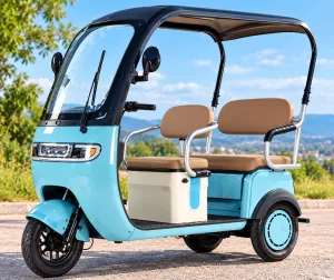 Elektrická tříkolka LOTUS se střechou 800W 20Ah – 2 sedáčky | bez ŘP