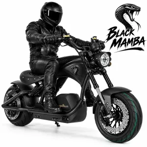 Elektrický skútr Chooper Black Mamba 4000W – rychlost 101 až 110 km/h, baterie 40 Ah