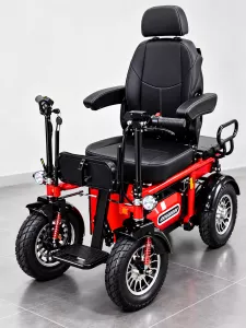Elektrický terénní invalidní vozík s vertikalizací a lehátkem, Svoboda pohybu v každém terénu, elektrický terénní invalidní vozík, invalidní vozík do terénu, invalidní vozík s vertikalizací, invalidní vozík s lehátkem.