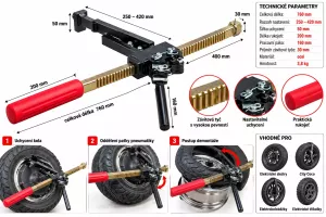 MANUÁL – MANUÁLNÍ SVLÍKAČ PNEUMATIK PRO ELEKTRICKÉ SKÚTR